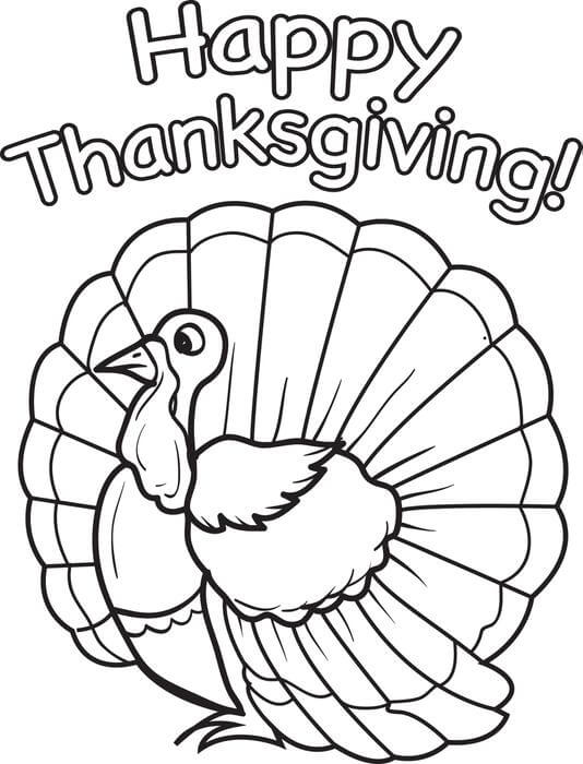 Coloring Pages Of Thanksgiving Turkeys