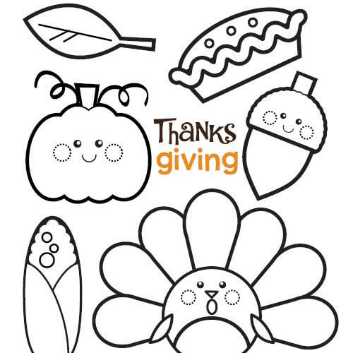 Thanksgiving Coloring Pages For Kindergarten